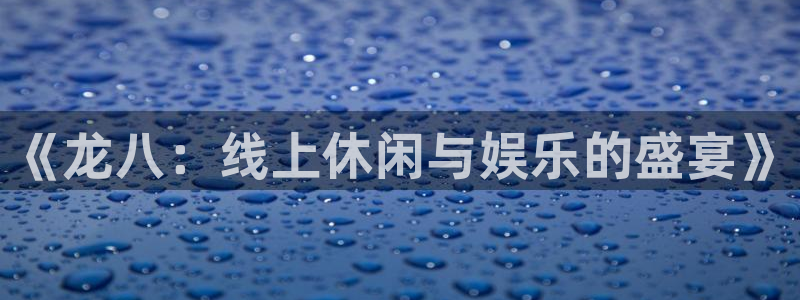 天富平台是啥：《龙八：线上休闲与娱乐的盛宴》