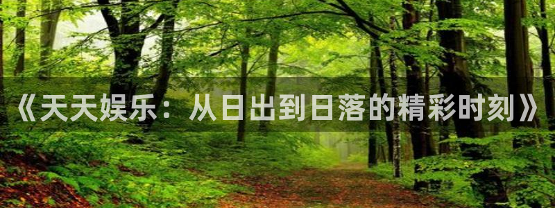 天富平台体育eon：《天天娱乐：从日出到日落的精彩时刻》